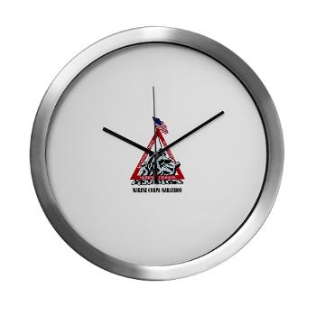 MCM - M01 - 03 - Marine Corps Marathon with Text - Modern Wall Clock